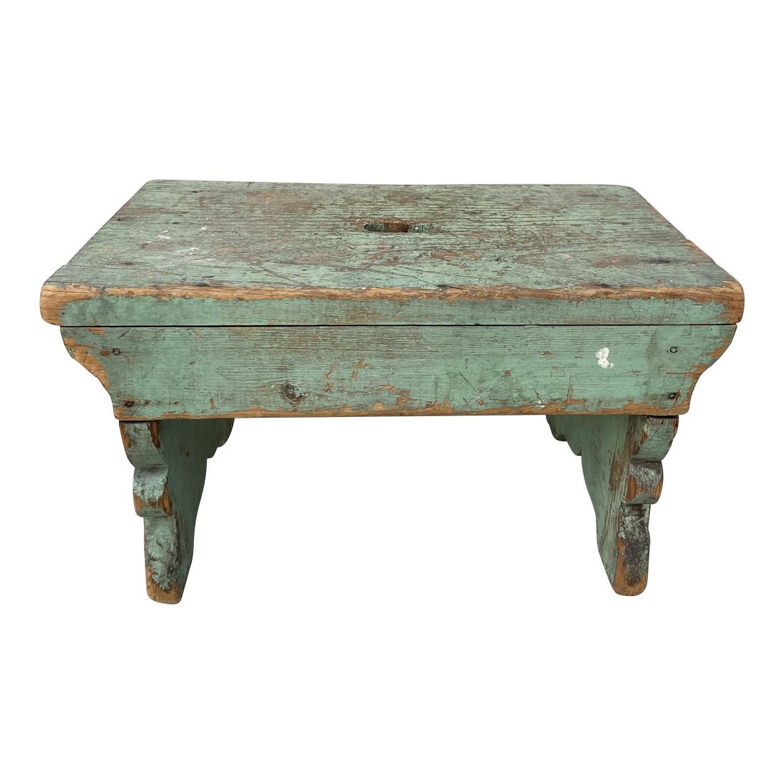 Early American Painted Foot Stool (1 of 7)