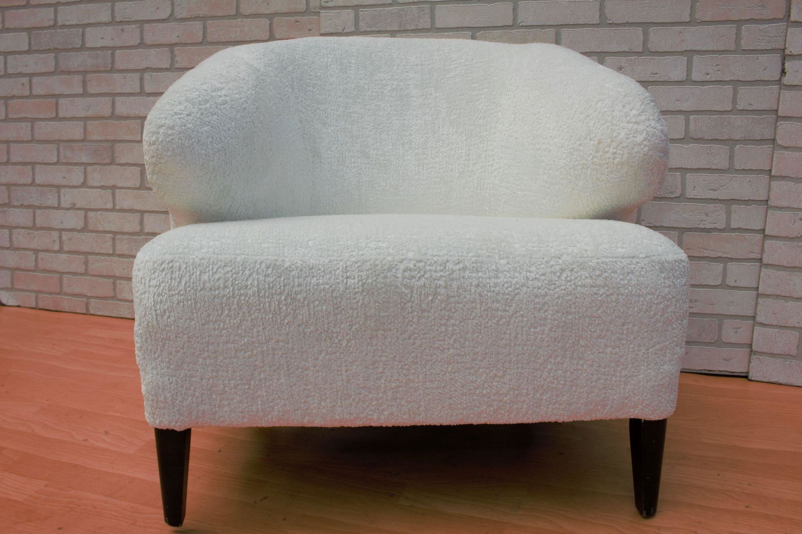 Vintage Scandinavian Modern Flemming Lassen Attributed Lounge Chair: Vintage from the 1970s Materials: boucle, sheeps wool Overall width: 30 inches Overall height: 30.5 inches Overall depth: 31 inches Seat height: 18 inches Description Vintage Scandinavian Modern Flemm