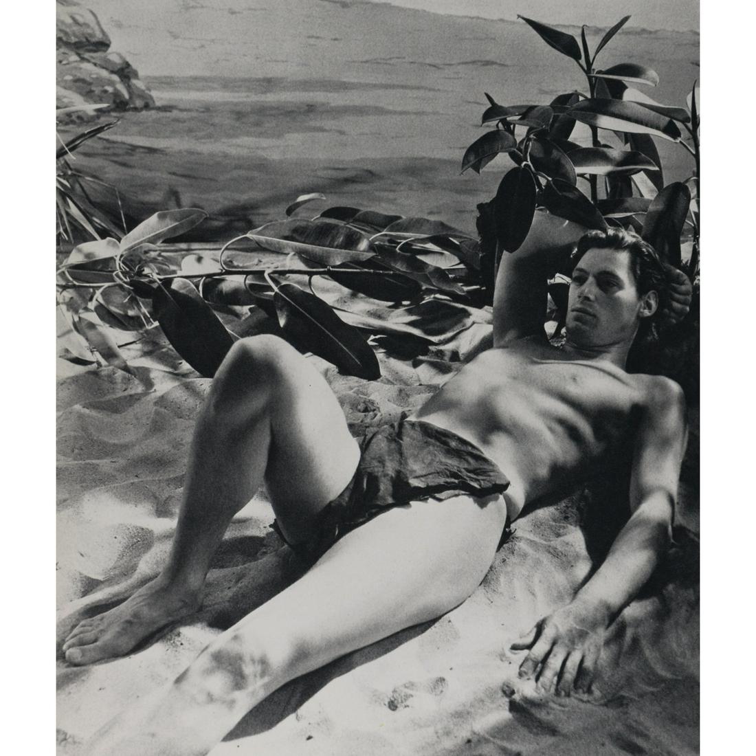 CECIL BEATON - Johnnie Weissmuller as Tarzan: Artist: CECIL BEATON Print Title: Johnnie Weissmuller as Tarzan Medium: Sheet-fed Gravure Printing Date: 1960's Printed in Switzerland Image Size: 9 X 7.5 inches Cecil Beaton was an English fashion, p