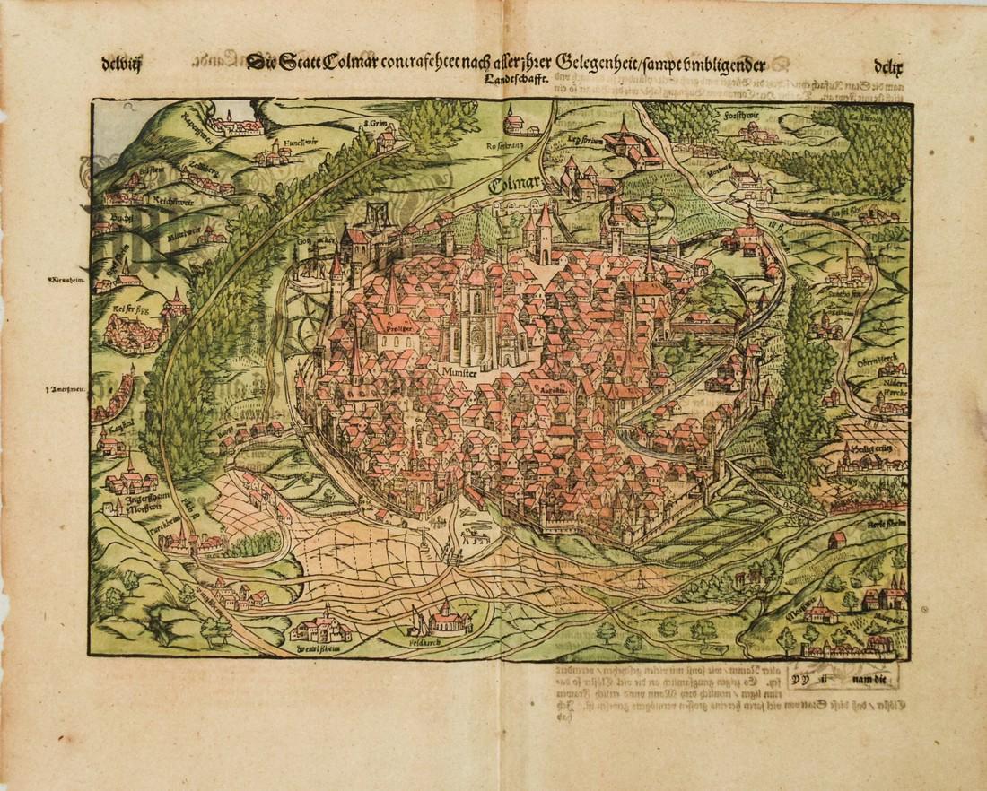 1598 Munster View of Colmar, France -- Die Statt Colmar Contrafehtet nach aller irer Gelegenheit / (1 of 1)