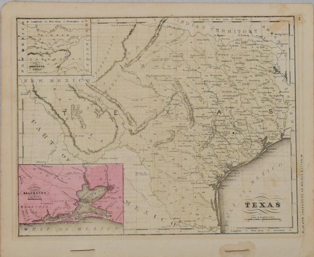 1866 McNally Map of Texas -- Texas (1 of 1)