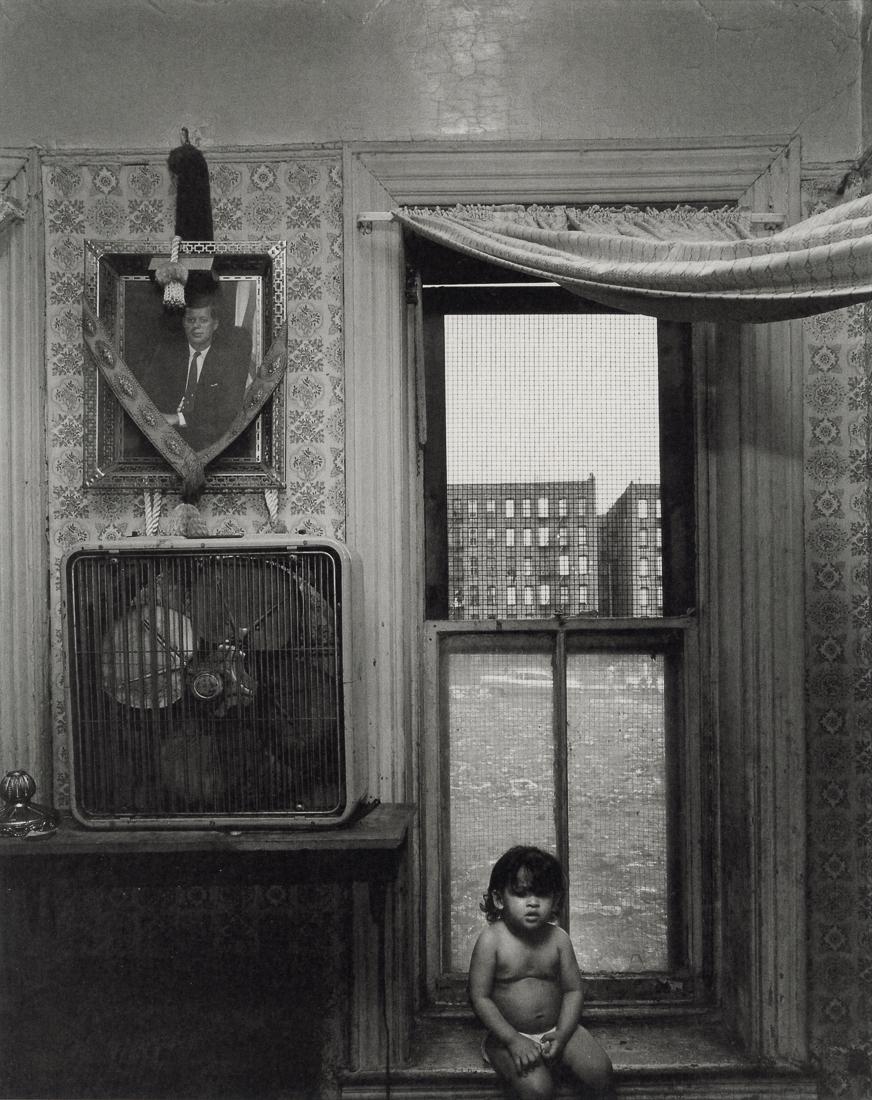 BRUCE DAVIDSON - East 100th Street, Harlem, NY, 1966: Artist: Bruce Davidson Title: East 100th Street, Harlem, New York, 1966-68 Medium: Photo Litho, 2016, Spain Dimensions: 7.8x9.85" Description: Heat Wax Mounted on 11x14" Conservation Board Artist Bio: