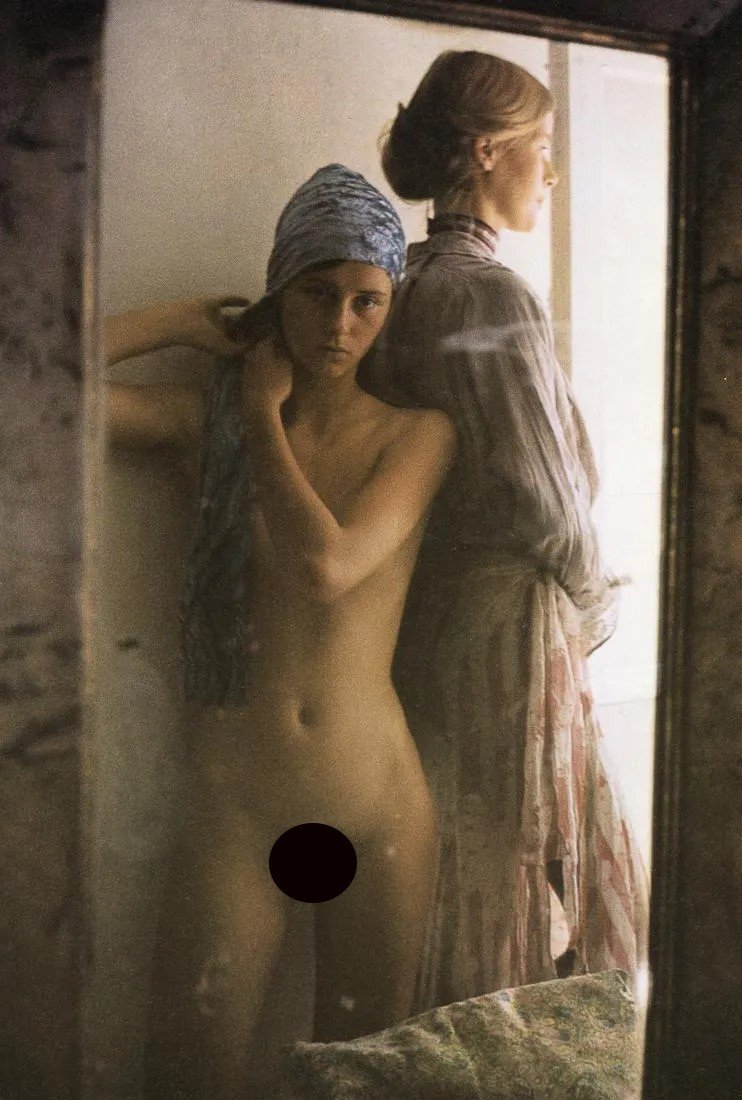 DAVID HAMILTON - Sisters: Artist: David Hamilton Title: Sisters Medium: Photo Litho, 1972, Germany Dimensions: 7x10.4" Description: Heat Wax Mounted on 11x14" Conservation Board Artist Bio: David Hamilton (1933 - 2016) was a B