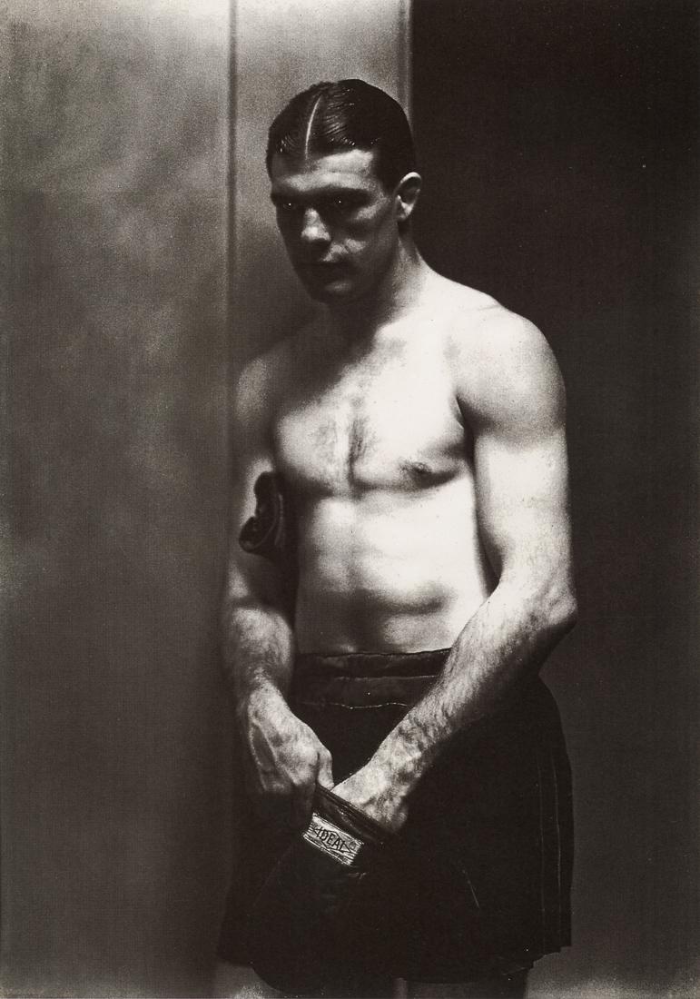 HOYNINGEN-HUENE - Boxer, 1928: Artist: Hoyningen-Huene Title: Boxer, 1928 Medium: Photo Litho, 2000, Italy Dimensions: 5.85x8.35" Description: Heat Wax Mounted on 8.5x11" Conservation Board Artist Bio: George Hoyningen-Huene was a