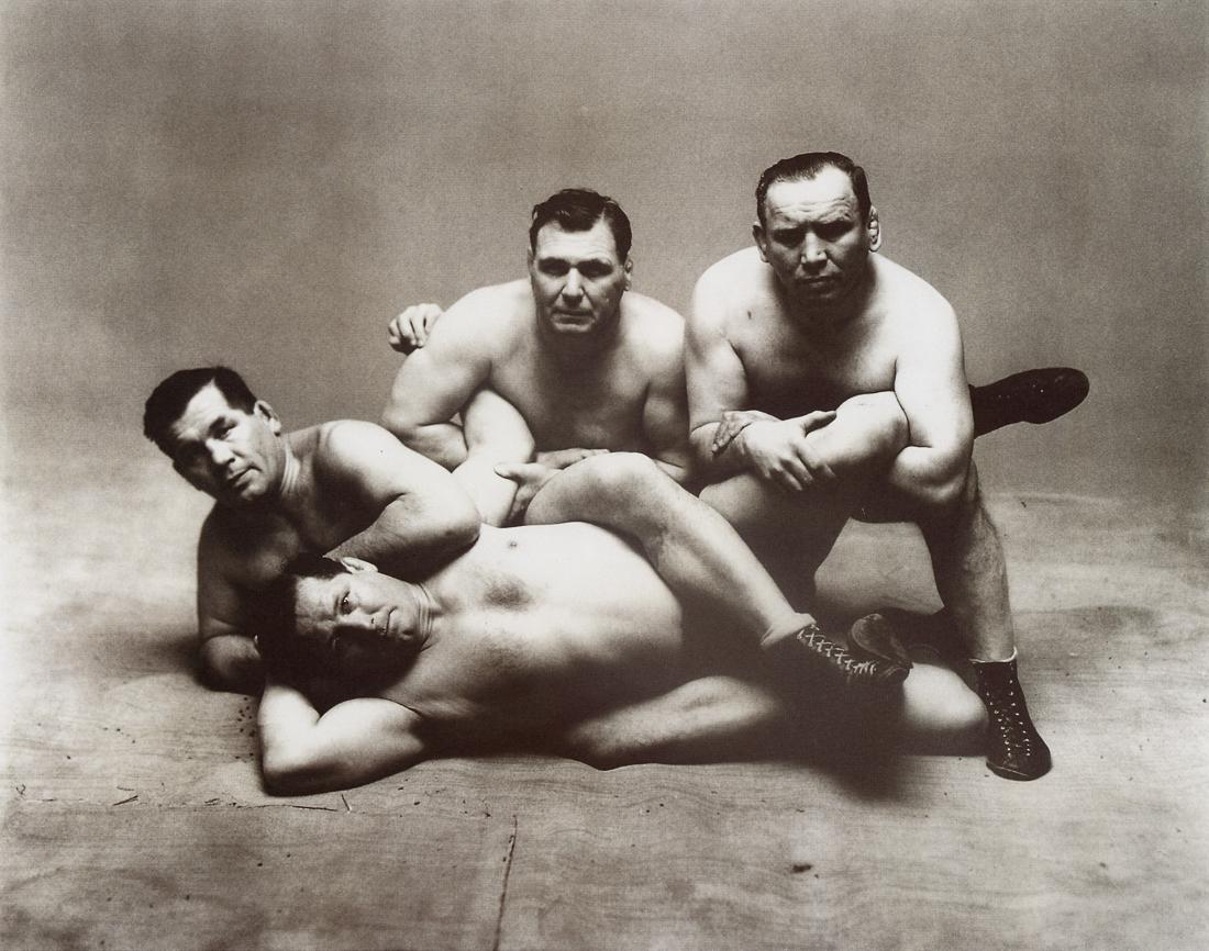 IRVING PENN - Dusek Brothers, New York, 1948: Artist: Irving Penn Title: Dusek Brothers, New York, 1948 Medium: Photo Litho, 2000, Italy Dimensions: 9.95x7.85" Description: Heat Wax Mounted on 11x14" Conservation Board Artist Bio: Irving Penn (19