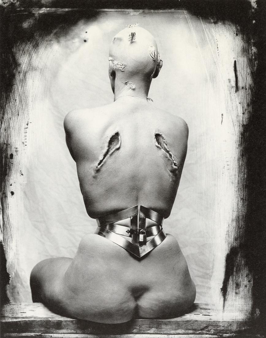 JOEL-PETER WITKIN - Woman Once A Bird, 1990: Artist: Joel-Peter Witkin Title: Woman Once A Bird, Los Angeles, 1990 Medium: Photo Litho, 2000, Italy Dimensions: 6.85x8.65" Description: Heat Wax Mounted on 8.5x11" Conservation Board Artist Bio: Jo