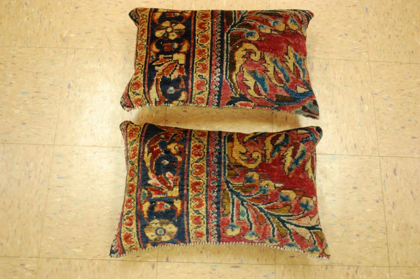 two Hand-Made Pillow Cushion Rug 1'6" x 1' 10" (1 of 7)