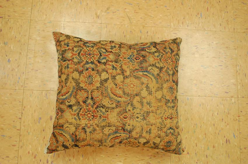 Hand-Made Pillow Cushion Rug 1'6" x 1' 8": Title: Hand-Made Pillow Cushion Rug 1'6" x 1' 8" Description: Antique detailed design hand made functional_useable pillow_cushion with exact size of 1'6" x 1' 8" the pillow is filled with poly- fil pr