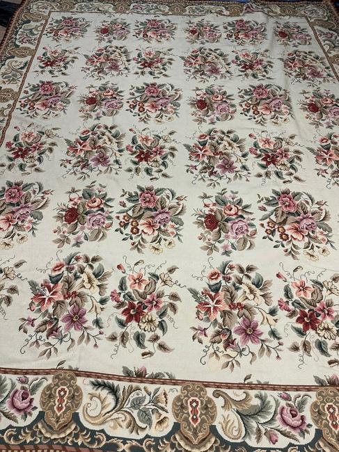 Hand Knotted Needlepoint Rug 11.8x8.5 ft (1 of 10)