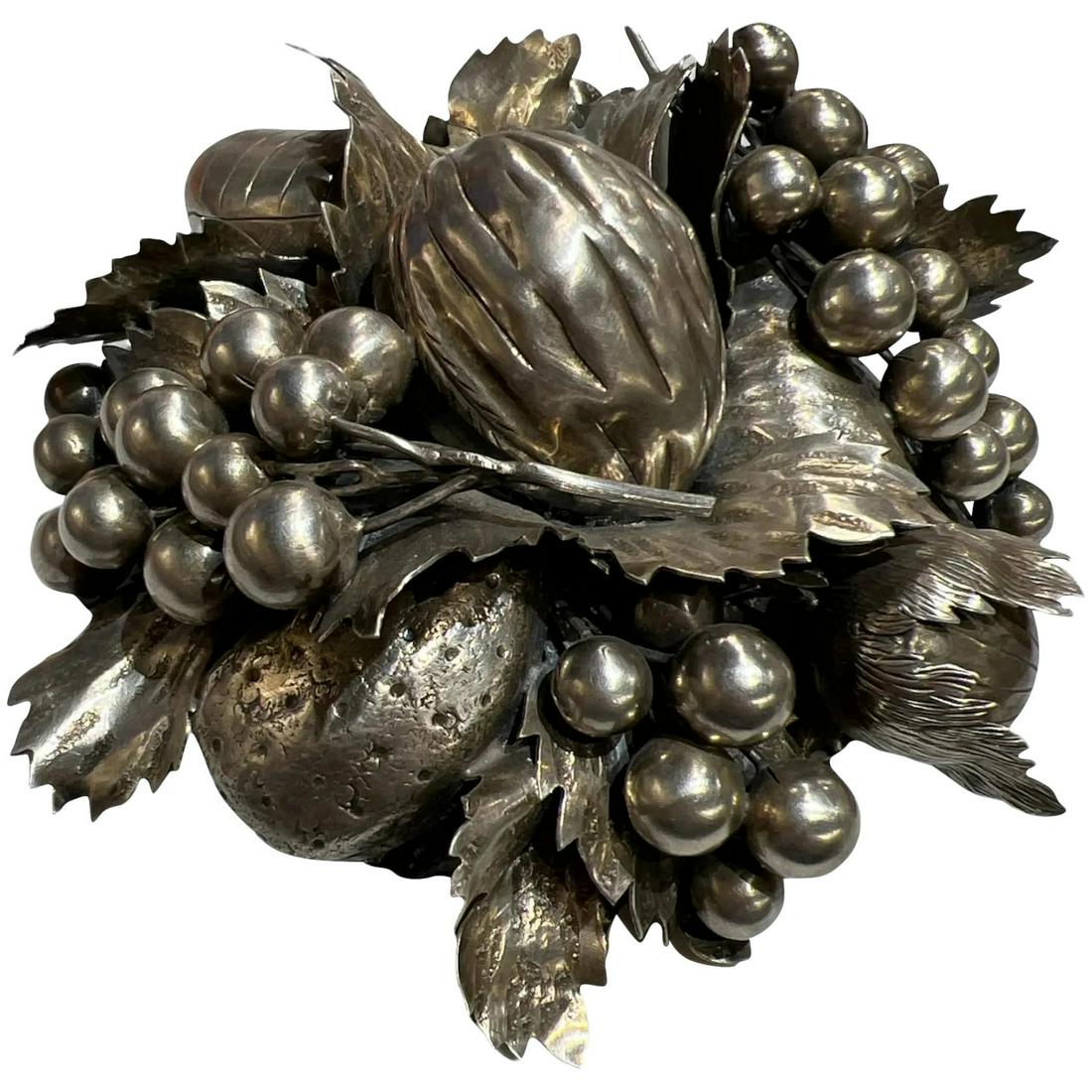 Sterling Silver 925 Buccellati Fruit Basket Table Ornament (1 of 12)