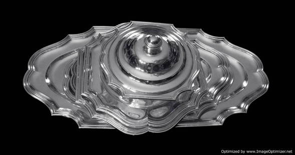 TETARD - 7pc. ORIGINAL FRENCH ART DECO 950 STERLING SILVER SERVING PLATTER SET + WRAPS: Title: TETARD - 7pc. ORIGINAL FRENCH ART DECO 950 STERLING SILVER SERVING PLATTER SET + WRAPSDate/Period: 19th CenturyOrigin: Paris, FranceMaker/Designer: TetardSilver Purity: 950Size: 7