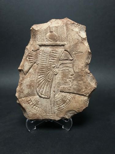 Ancient Egyptian Stone Plaque Fragment Showing Queen (1 of 4)