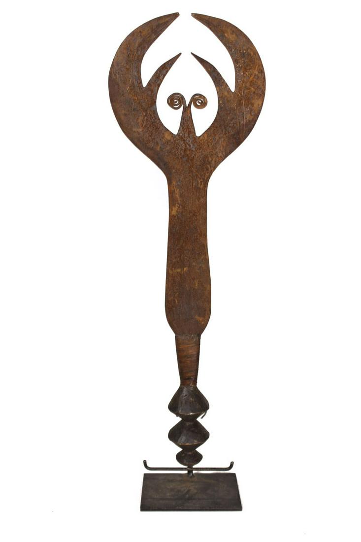 Ngala double sided sword / Currency - Copper, Wood - Ngombe - Congo (1 of 6)