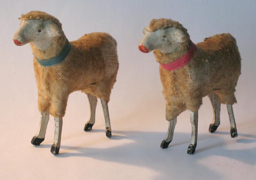 Early Pair Of German Stick Leg Sheep (1 of 3)