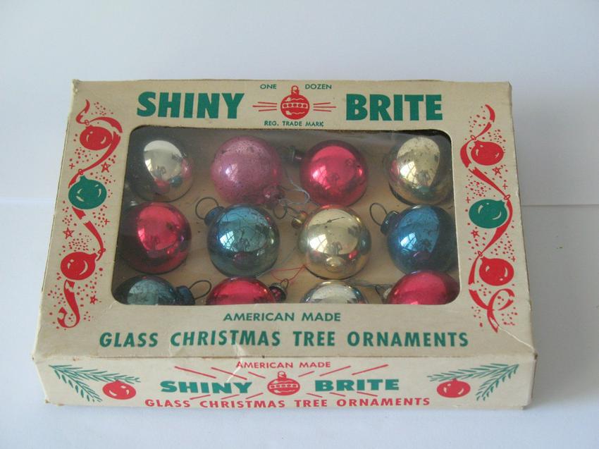 Vintage Box Of Feather Tree Ornaments (1 of 3)