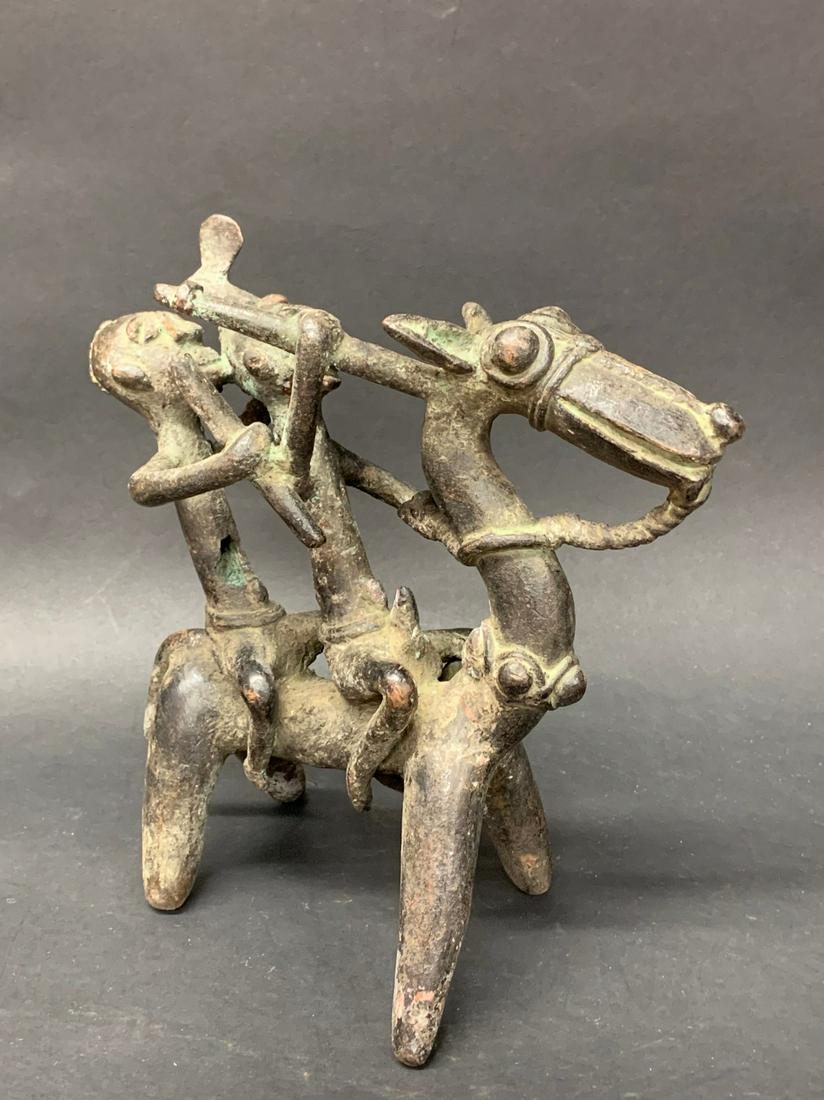Bronze Dogon Equestrian Statue (1 of 5)