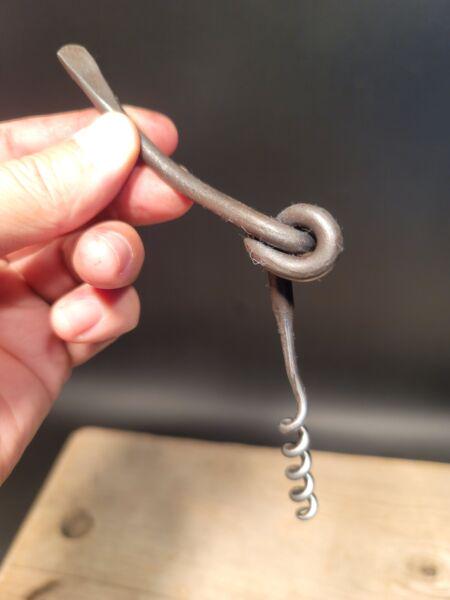 7" Forged Iron Knot Blacksmith Corkscrew (1 of 10)