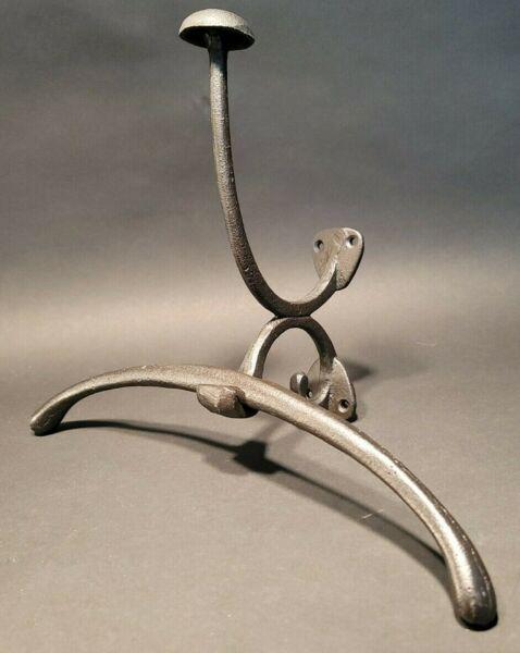 French Cast Iron Butler Wall Mount Coat Hook Hanger (1 of 9)