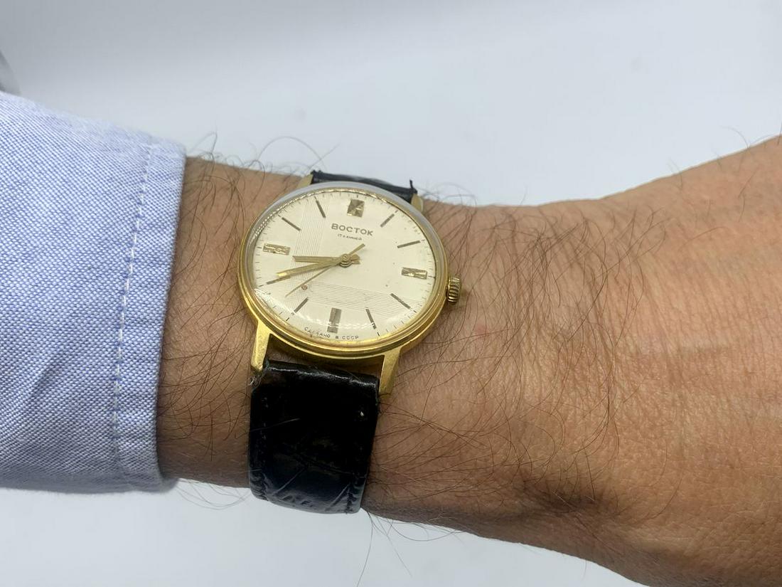 Vostok vintage men wrist watch / Russian antique unisex USSR watches: Materials Band material: Leather Gold, Stainless steel Vostok vintage men wrist watch. Russian antique unisex white USSR watches. Mens watch. Vintage watch. Military watch. Mens Wrist Watch. Watches f