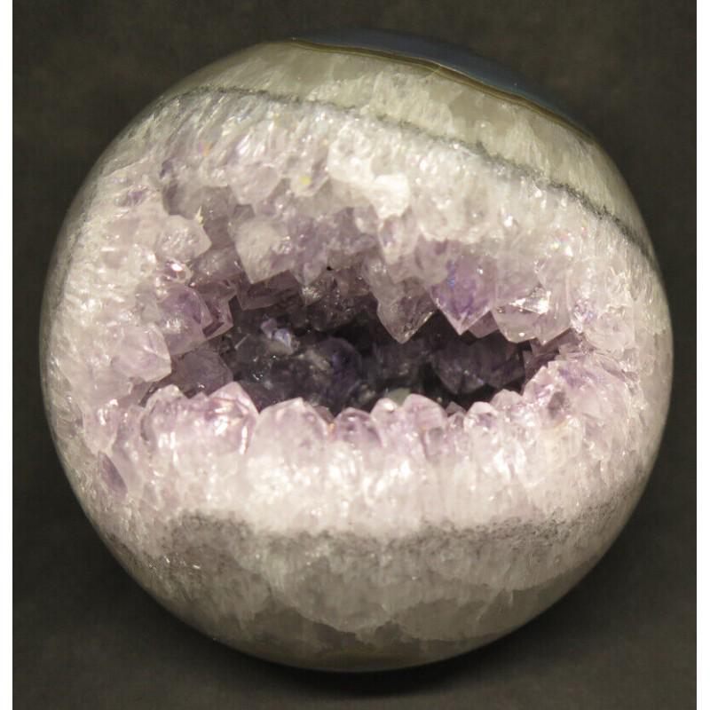 Sphere agate quartz crystal cluster stone geode ball (1 of 4)