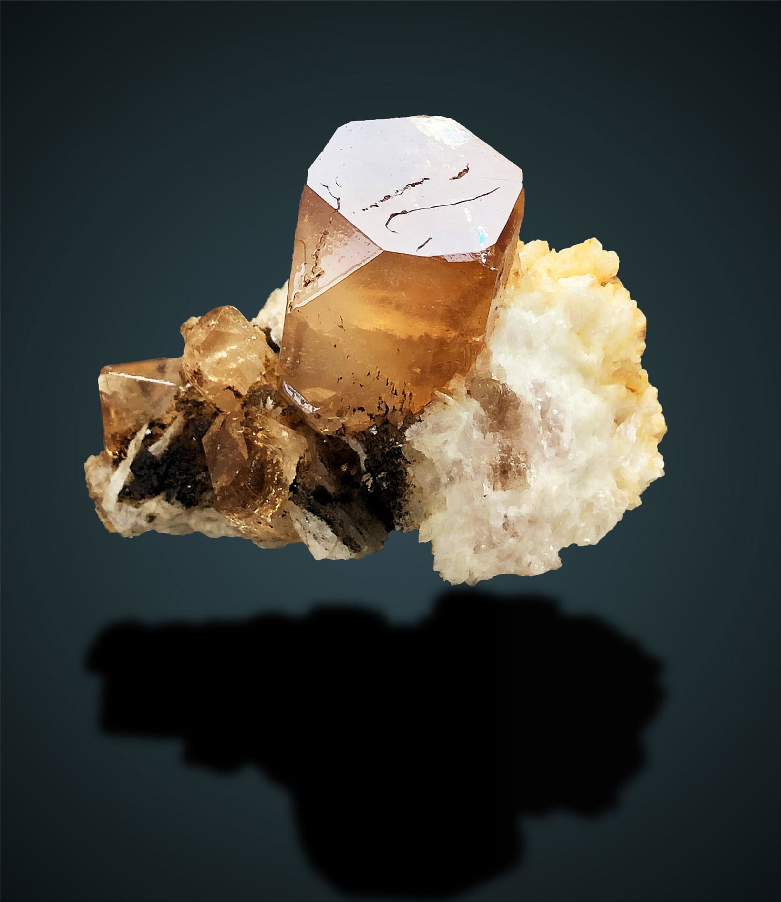 Topaz Specimen, Terminated And Damage Free Topaz Crystal With Cleavelandite From Pakistan - 49Grams (1 of 5)