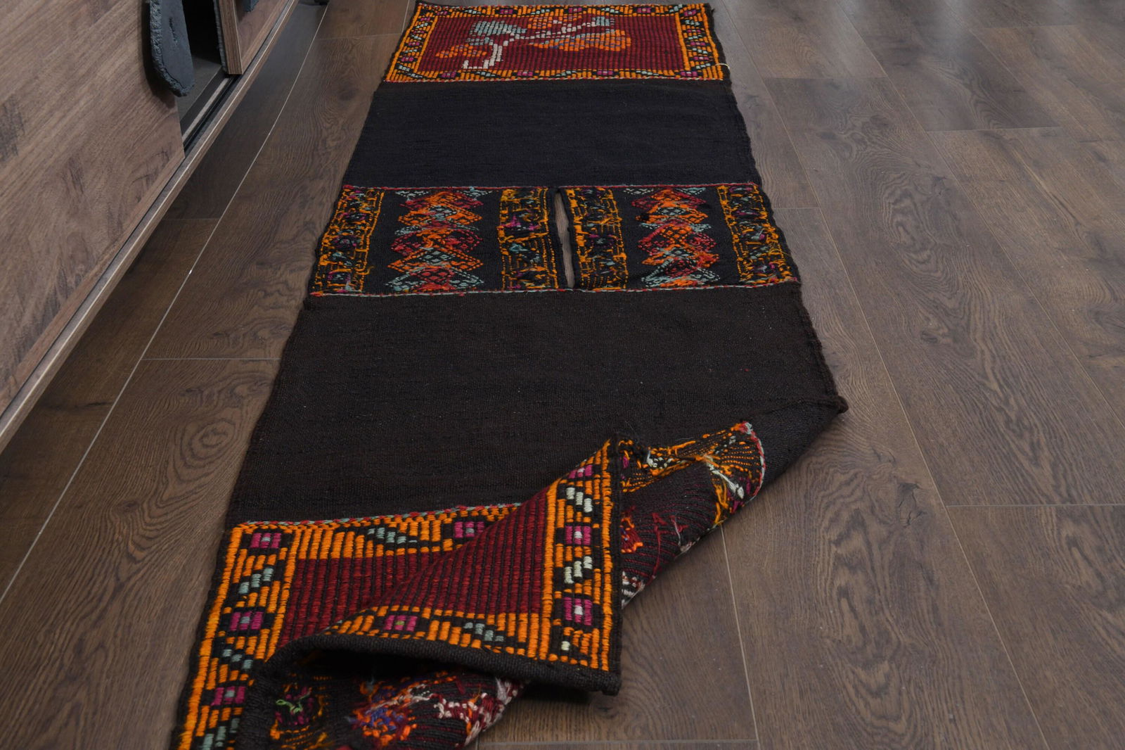 1'8x6'7 Ft TURKISH KILIM RUNNER Kitchen Decor Brown (1 of 9)