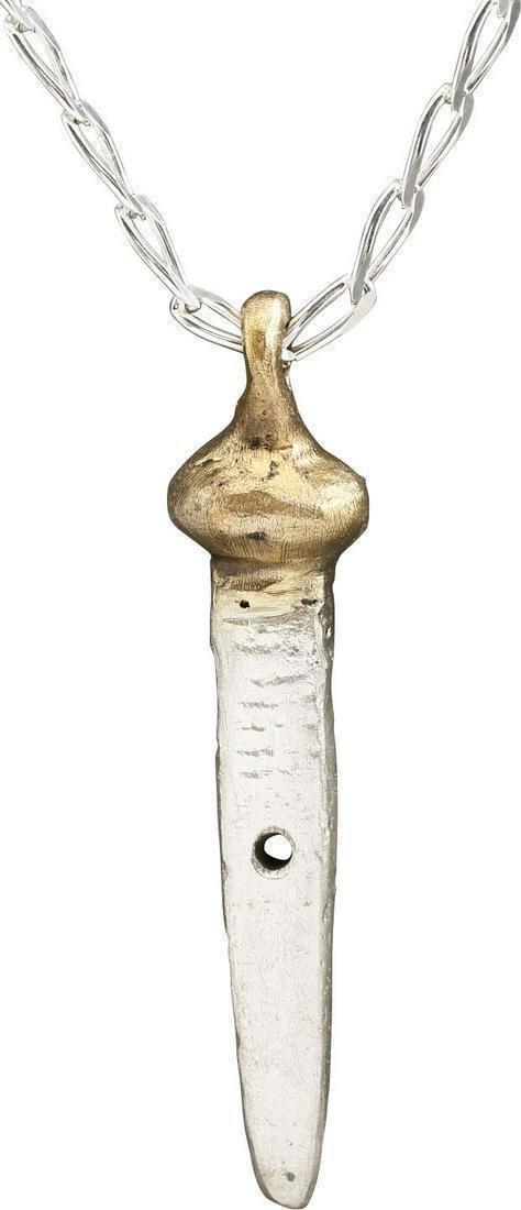 FINE ROMAN GLADIUS PENDANT NECKLACE, 1ST-3RD CENT. AD (1 of 3)