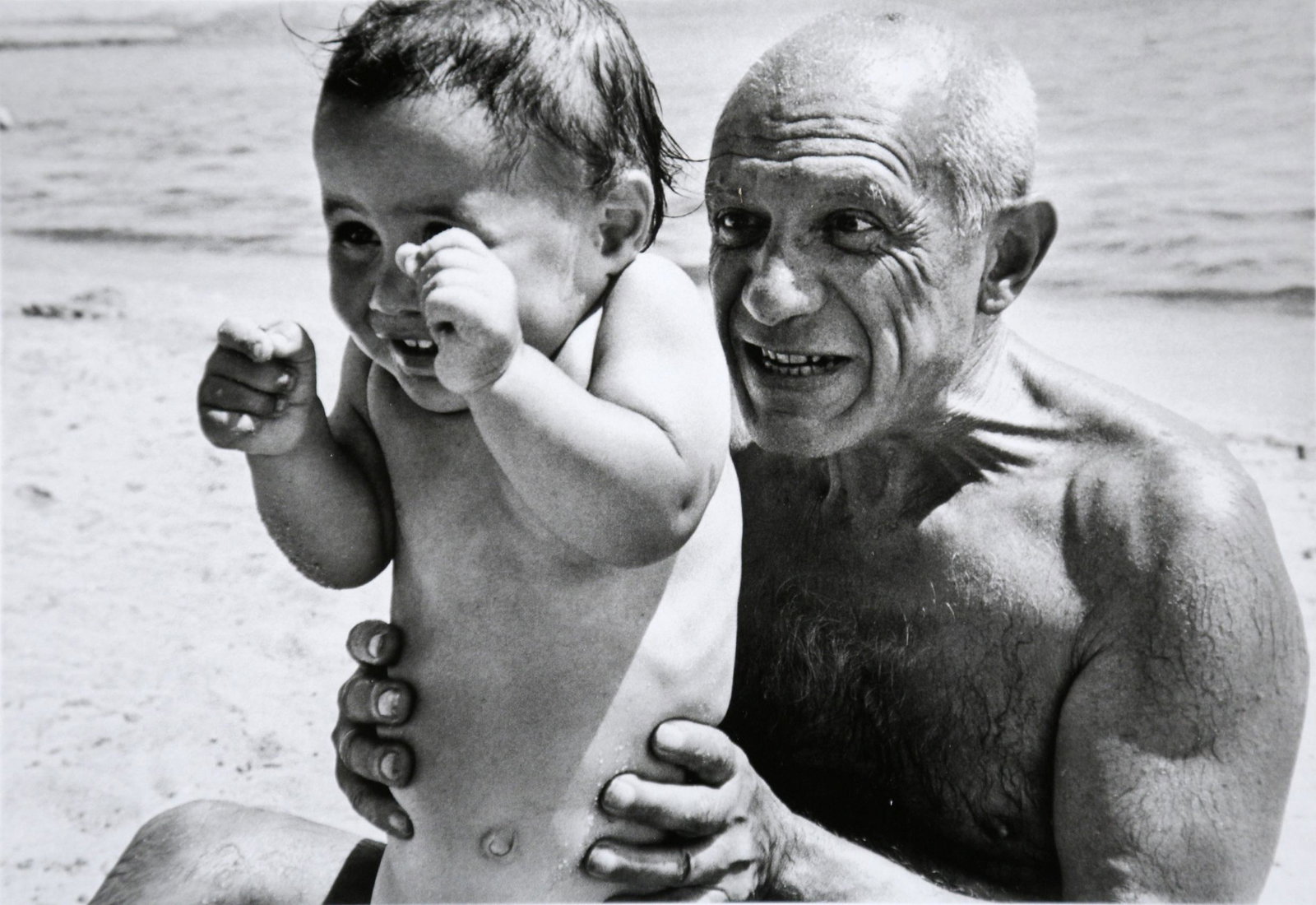 Robert Capa: Pablo Picasso with his son Claude. Golfe-Juan, 1951 (1 of 1)