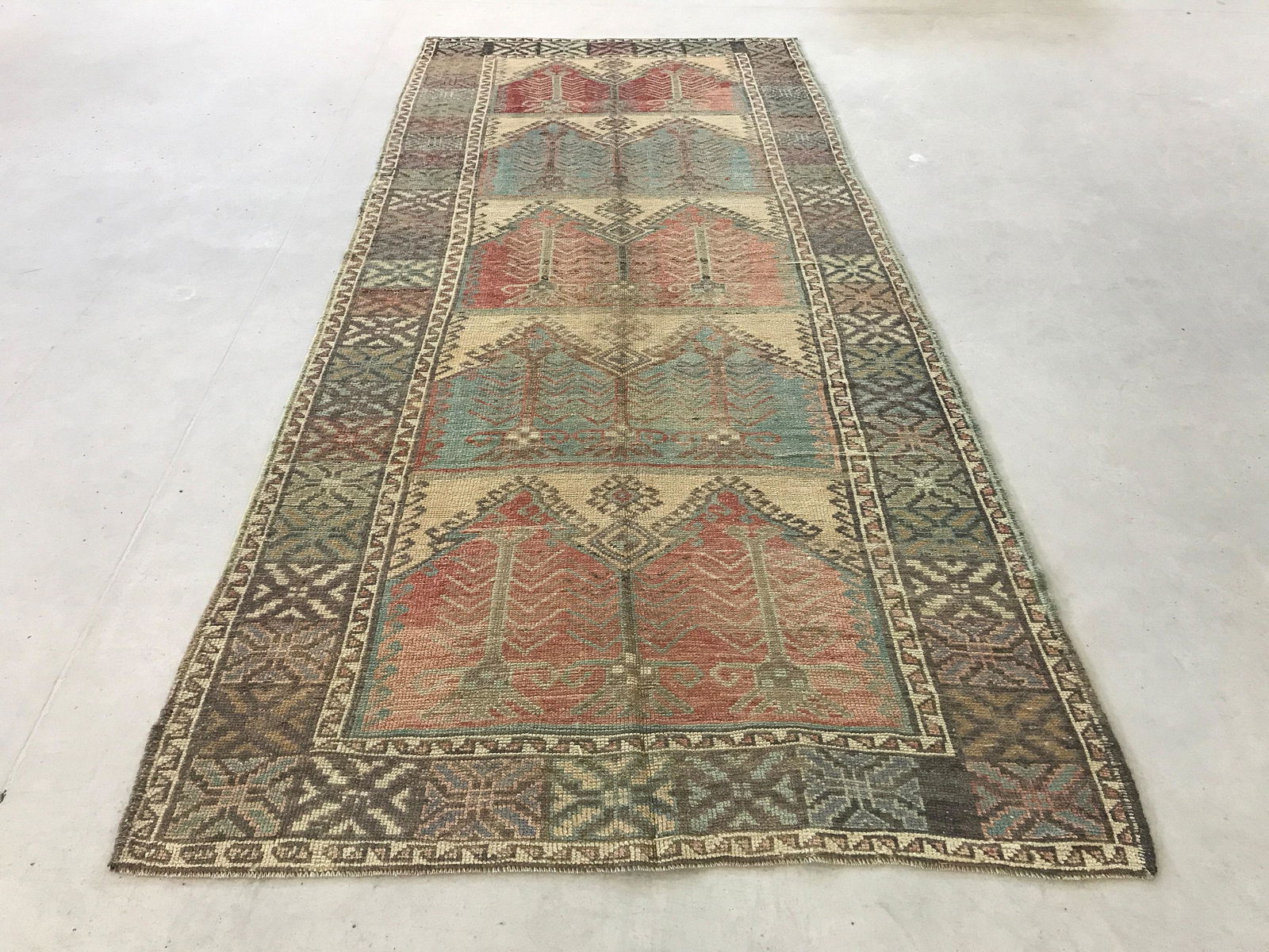5.4x13.0 Ft Turkish Vintage Runner Rug Oushak Runner (1 of 10)