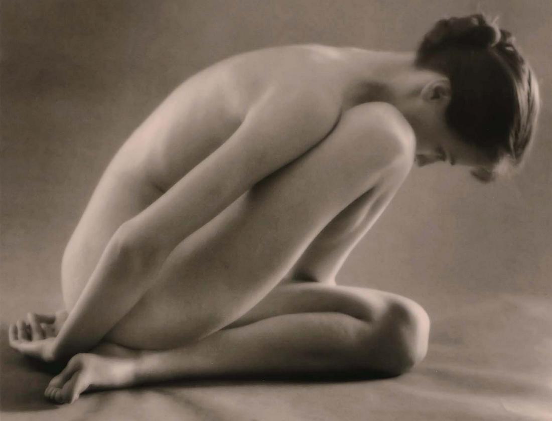 RUTH BERNHARD - Folding, 1962: Artist: RUTH BERNHARD Print Title: Folding, 1962 Medium: Authentic Vintage Duotone Photoengraving Printed in USA in 1980s Image Size approx: 7 x 9” Ruth Bernhard (1905 – 2006), was a legen