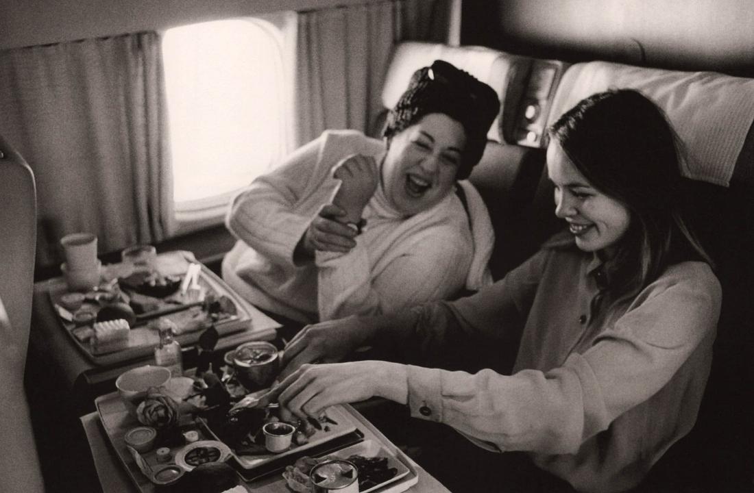 JIM MARSHALL - Mama Cass and Michelle Phillips, 1967: Artist: JIM MARSHALL Print Title: Mama Cass and Michelle Phillips, 1967 Printing Date: 1990’s Medium: Duotone Photo-lithograph Printed in: Italy Image Size: approx. 5 x 8” Jim Marshall1936