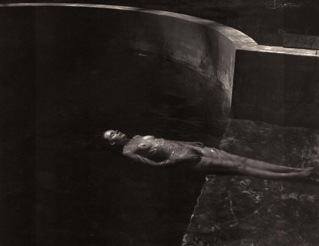 EDWARD WESTON - Nude Floating, 1929: Artist: EDWARD WESTON Print Title: Nude Floating, 1929 Medium: Photoengraving Printed in USA in 1980’s Image Size approx: 6 x 8” Edward Weston 1886-1958) was a 20th-century American photog