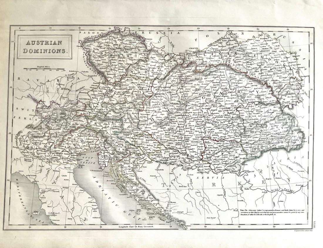Austria-Hungary empire. 1846 by A and C Black (1 of 1)