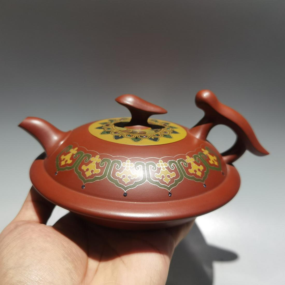Buy Superb Chinese Qing Dynasty Famille Rose Yixing Zisha Clay Teapot w