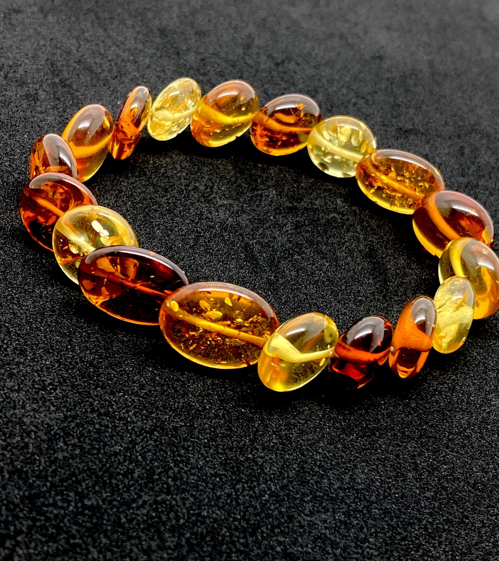 Magnificent Amber Bracelet made from Oval shaped Amber beads (1 of 10)