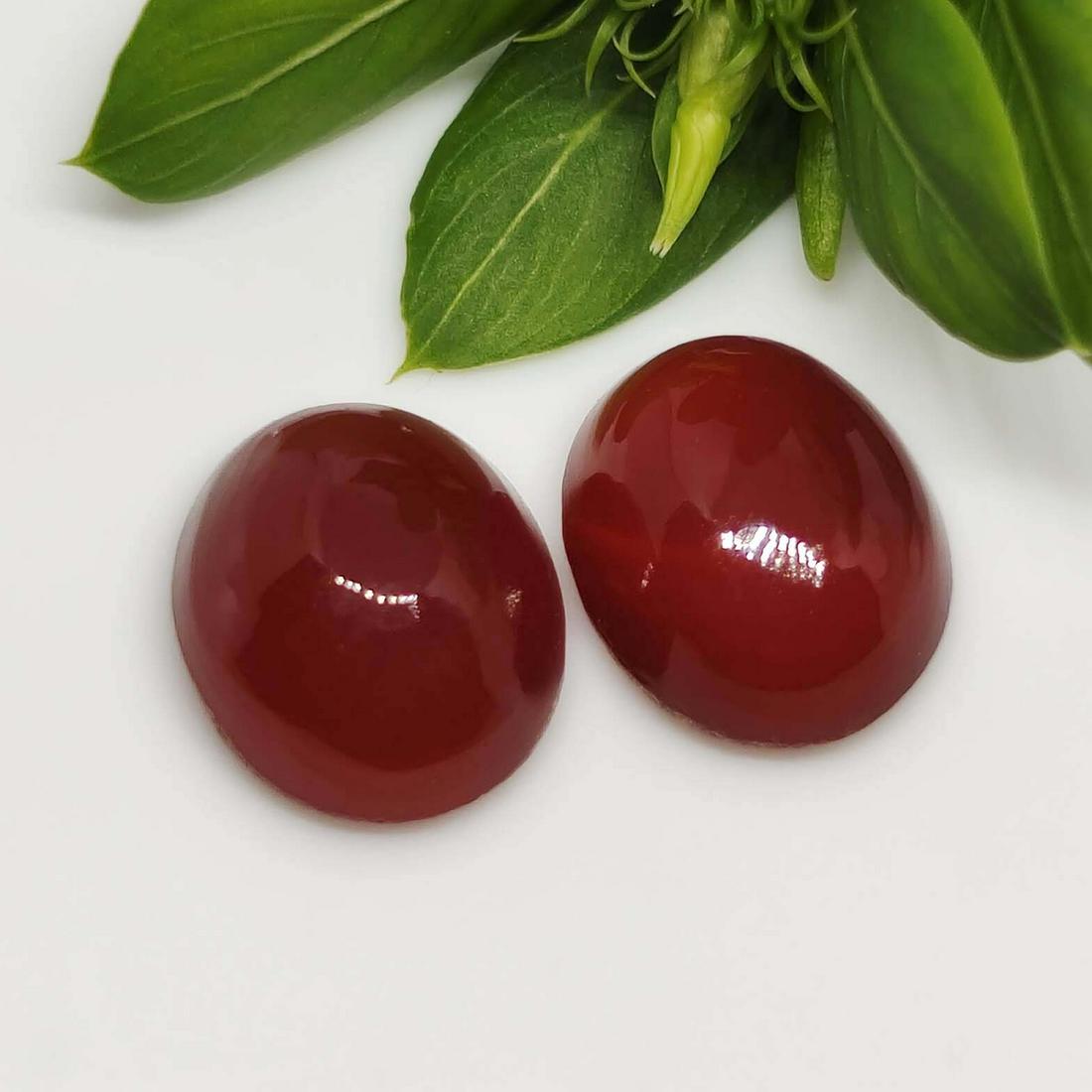 5 ct Natural Red Onyx Pair (1 of 1)