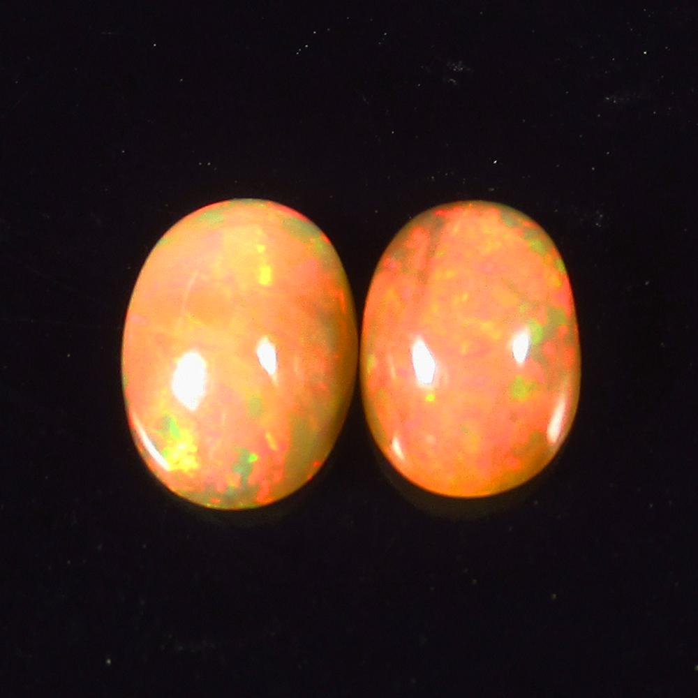 Natural Multicolor Opal Pair - 1.28 Ct (1 of 3)