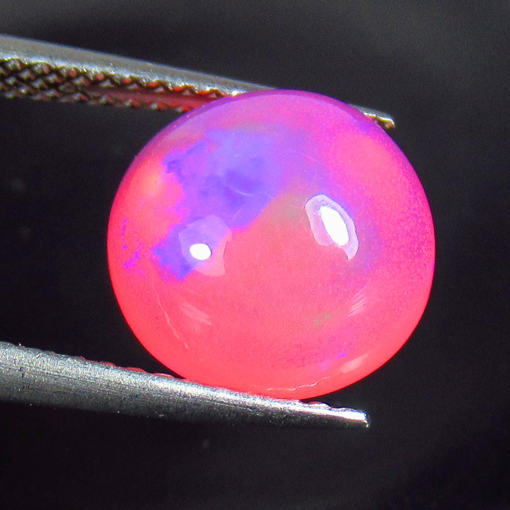 2.42 Ctw Natural Ethiopian Pink Fire Opal Round Cab (1 of 2)