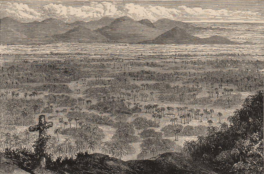 SANTO DOMINGO. The Vega Real from Santo Cerro. Dominican Republic 1882 print (1 of 1)