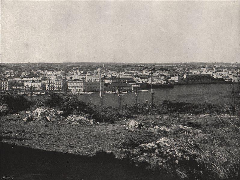 HAVANA. View from across the bay. Cuba 1895 old antique vintage print picture (1 of 1)