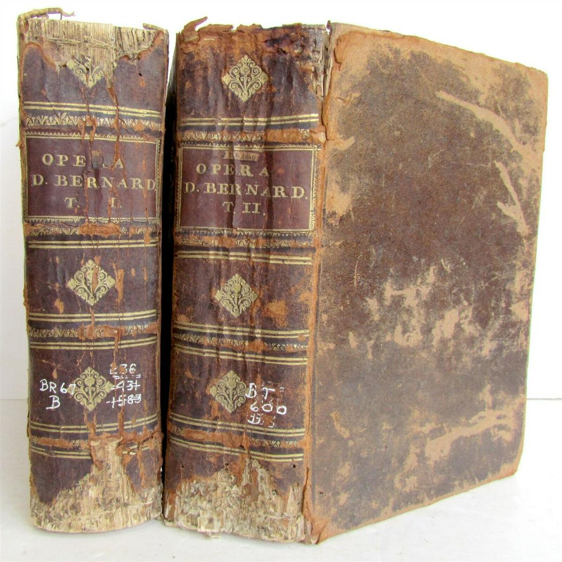 1583 2 volumes ANTIQUE 16th century D.BERNARDI OPERA Bernard of Clairvaux VENICE (1 of 10)