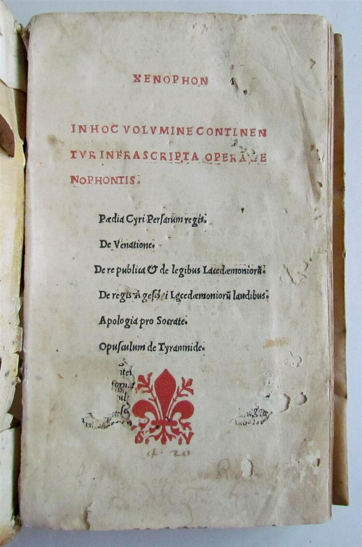 1511 XENOPHON OPERA antique RARE (1 of 9)