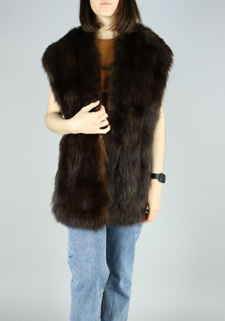 BROWN MINK FUR STOLE/ CAPE EU: L-XL; US: 16-18 (1 of 4)