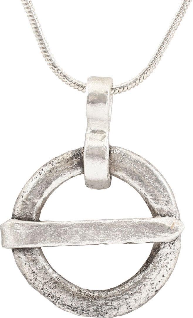 ANCIENT VIKING PROTECTIVE BROOCH NECKLACE: Worn in numbers on the surface of the jerkin, these small metal brooches provided a measure of protection against sword cuts and, in fact, were a form of armor. See current Public Television programmi