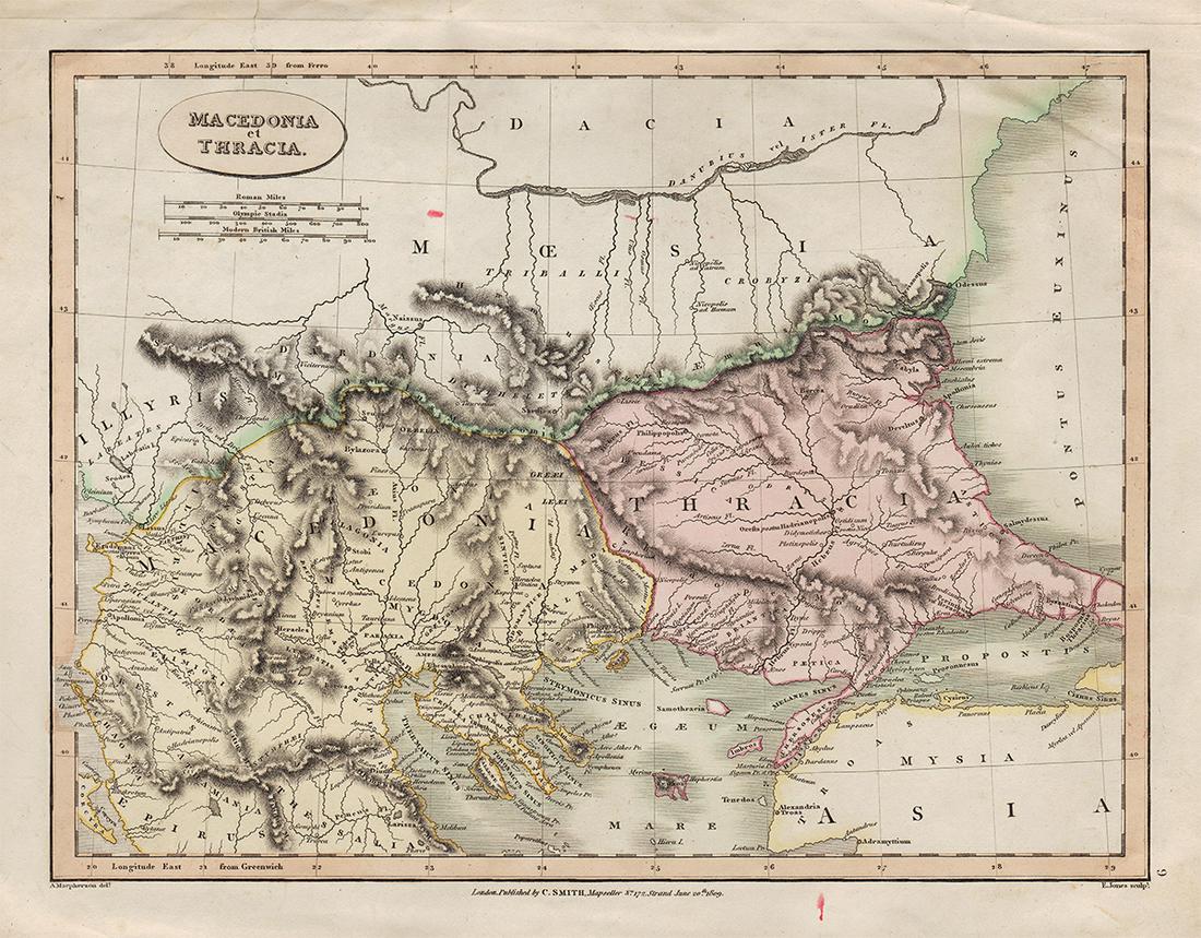 1809 map of Macedonia and Thracia by Smith (1 of 5)