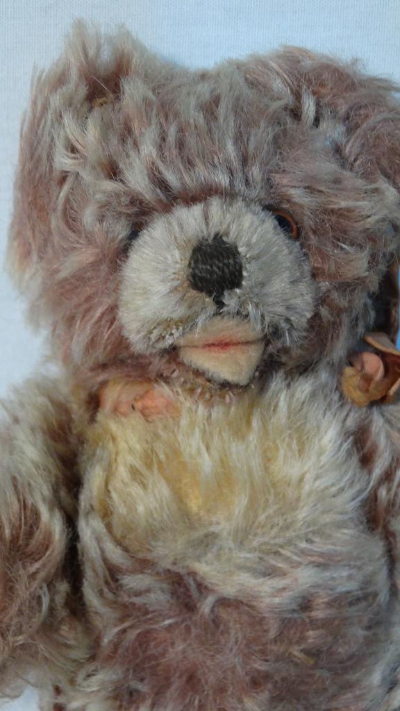 1950's 60's STEIFF ZOTTY BEAR FULLY JOINTED MOHAIR 17CM 7 INCHES WITH BUTTON (1 of 12)