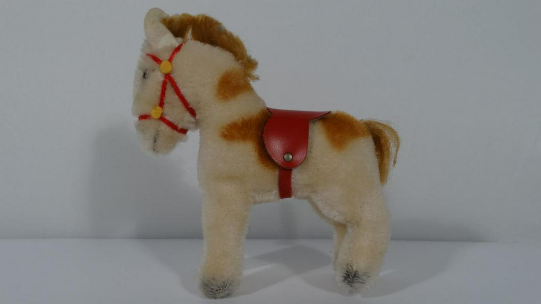 1965 STEIFF PONY WHITE & BROWN SPOTTED 1312,00 12CM 4 1/2 INCHES NO ID (1 of 12)