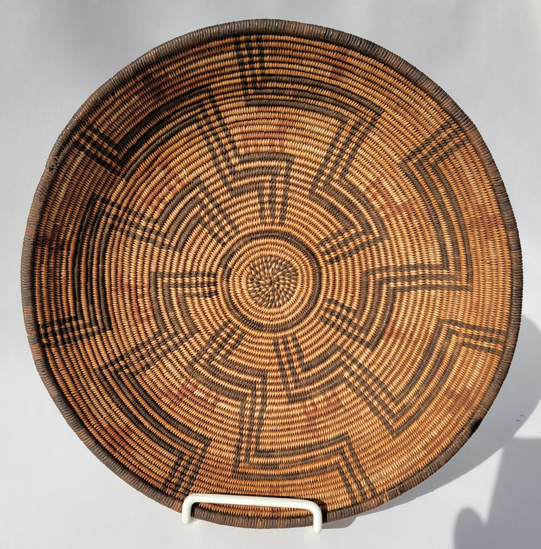 Large polychromed Apache basket (1 of 3)