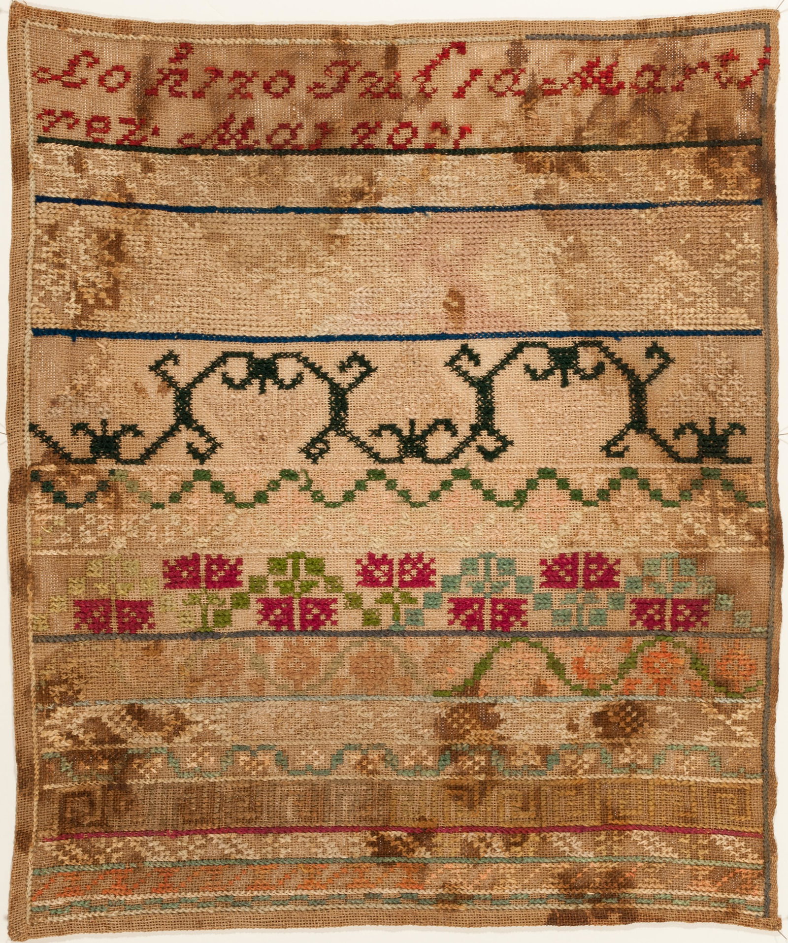 Spanish Needlework Band Sampler (1 of 1)