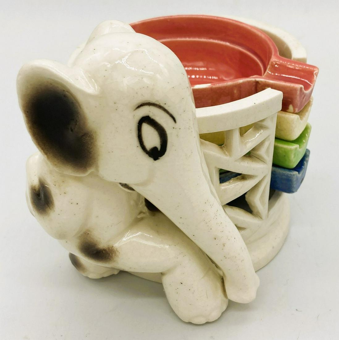 Vintage Japan Elephant Stacking Coaster Ashtray (1 of 8)